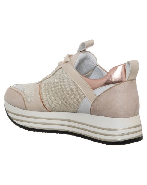Sneakers Edna ivoire/rose