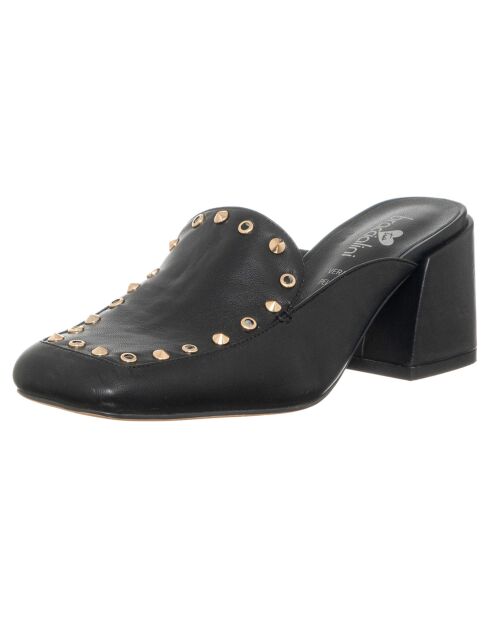 Mules Océane noires - Talon 5 cm