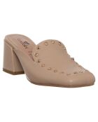 Mules Océane beiges - Talon 5 cm