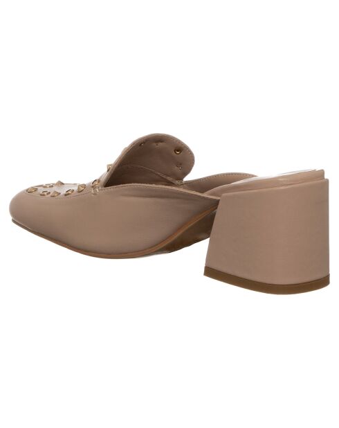 Sabot Oceane beige - tacco 5 cm