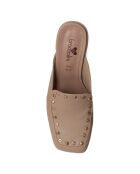 Mules Océane beiges - Talon 5 cm