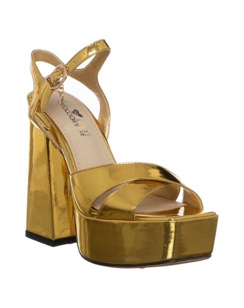 Sandales Marina dorées - Talon 13 cm