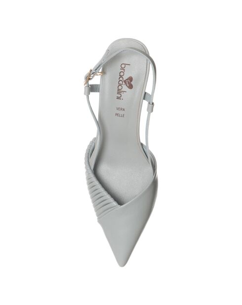 Slingbacks Paola bleu ciel - Talon 5.5 cm
