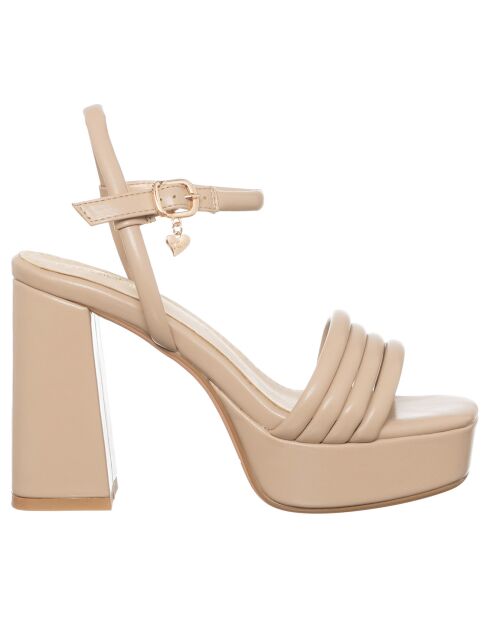 Beigefarbene Maddy-Sandalen - 11 cm Absatz