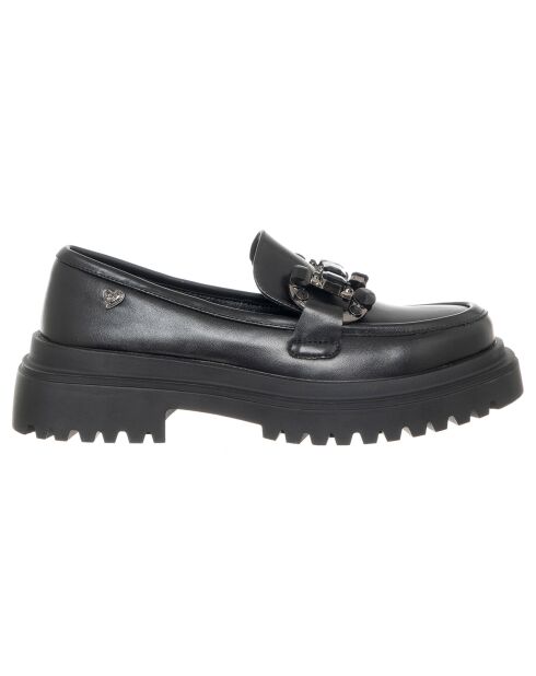 Mocassins Rosine noirs - Talon 5 cm