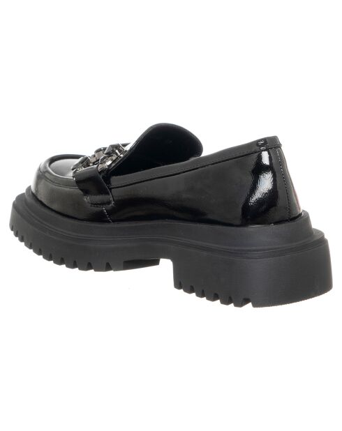 Mocassins Rosine noir vernis - Talon 5 cm
