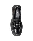 Mocassins Rosine noir vernis - Talon 5 cm