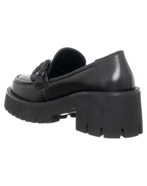 Mocassins Octavia noirs - Talon 6.5 cm