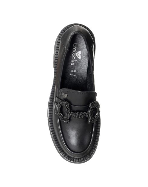 Mocassins Octavia noirs - Talon 6.5 cm