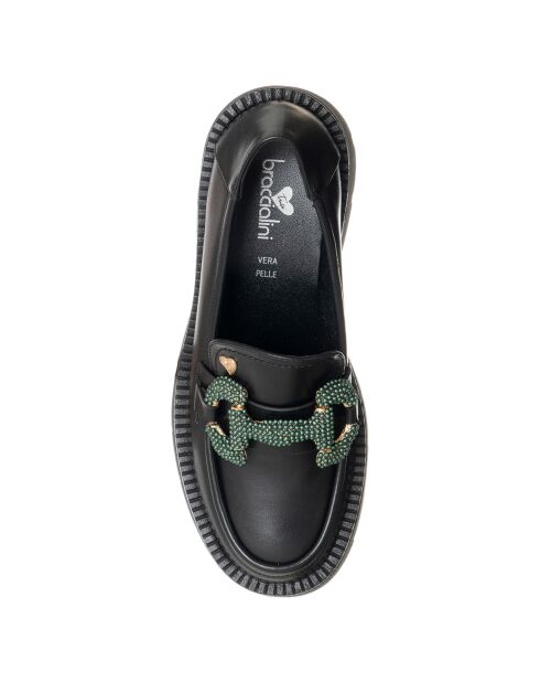 Mocassins Octavia noirs - Talon 6.5 cm