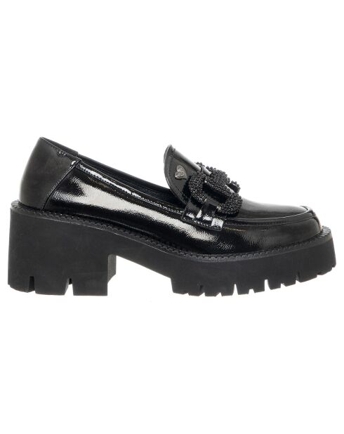 Mocassins Octavia noirs - Talon 6.5 cm