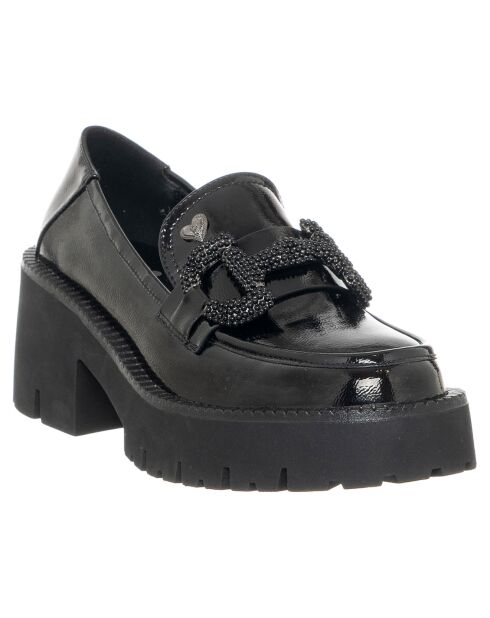 Mocassins Octavia noirs - Talon 6.5 cm