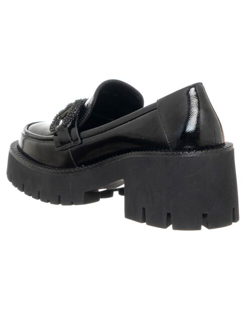 Mocassins Octavia noirs - Talon 6.5 cm