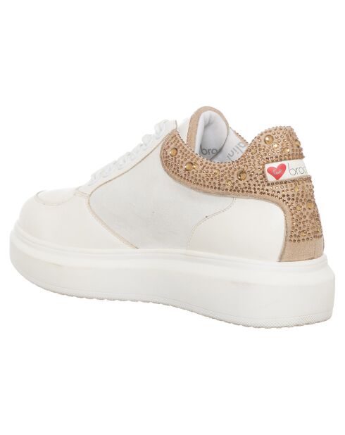 Sneakers Noémie blanc/beige