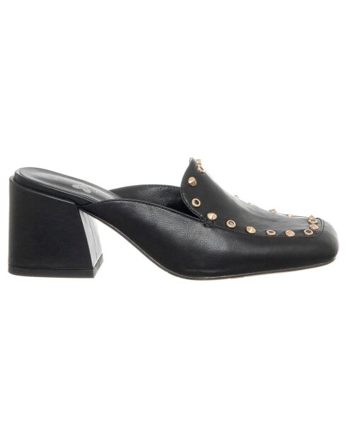 Mules Océane noires - Talon 5 cm