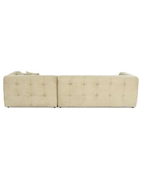 Canapé d'angle droit Cady vert - 300x100x72 cm