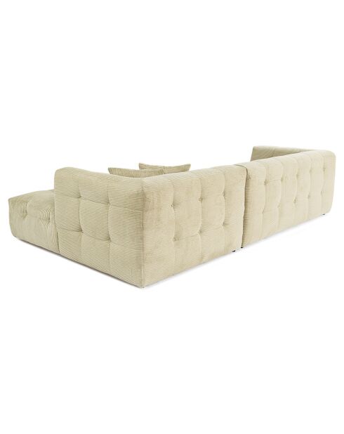 Canapé d'angle droit Cady vert - 300x100x72 cm