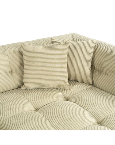 Canapé d'angle droit Cady vert - 300x100x72 cm