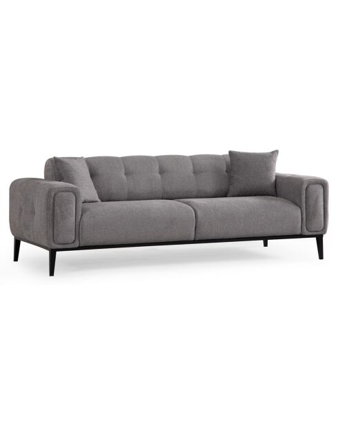 Canapé semi-convertible Athena 3 places gris clair - 225x92x76 cm