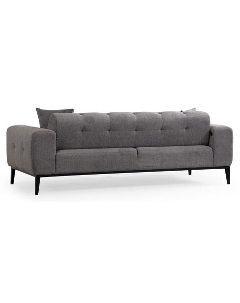 Canapé semi-convertible Athena 3 places gris clair - 225x92x76 cm