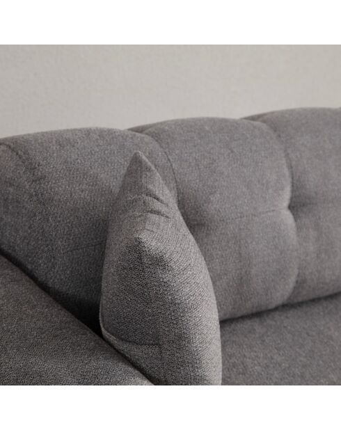 Canapé semi-convertible Athena 3 places gris clair - 225x92x76 cm