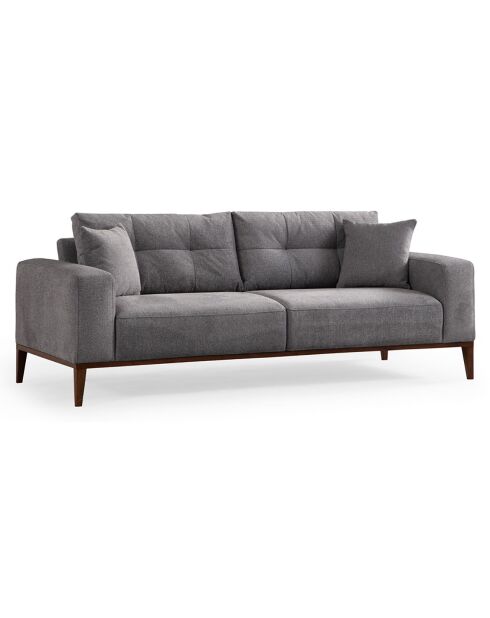 Canapé semi-convertible Sinor 3 places gris clair - 225x92x75 cm