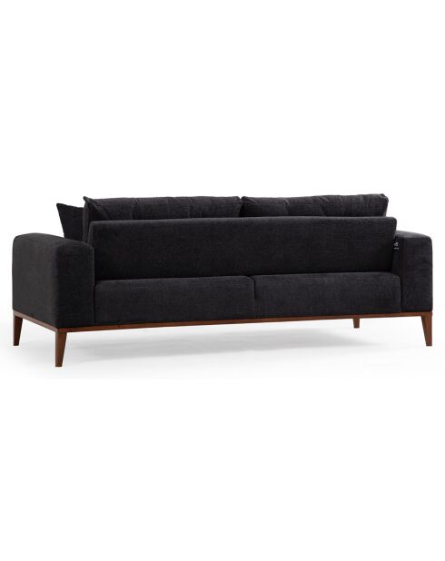 Canapé semi-convertible Sinor 3 places anthracite - 225x92x75 cm
