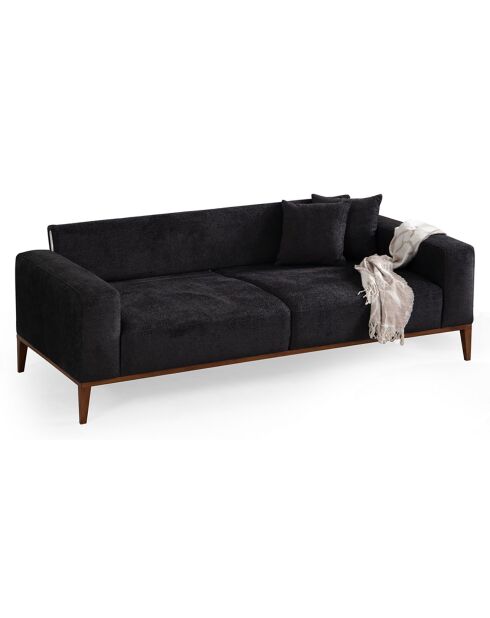 Canapé semi-convertible Sinor 3 places anthracite - 225x92x75 cm