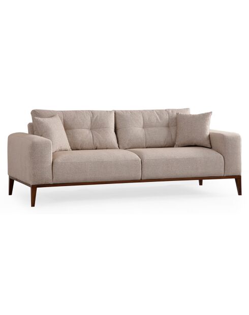 Canapé semi-convertible Sinor 3 places beige - 225x92x75 cm