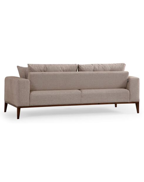 Canapé semi-convertible Sinor 3 places beige - 225x92x75 cm