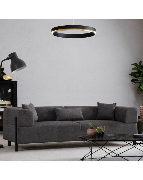Canapés Gio 3 places anthracite - 225x92x75 cm