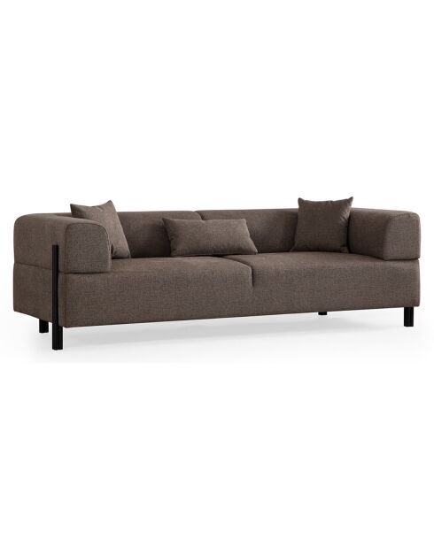 Sofás Gio de 3 plazas marrones - 225x92x75 cm