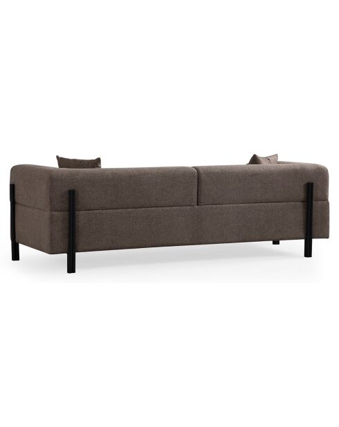 Sofás Gio de 3 plazas marrones - 225x92x75 cm