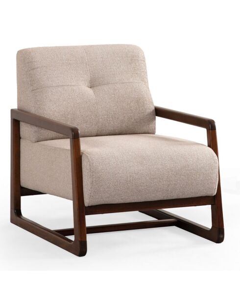Fauteuil Athena beige - 72x60x81 cm