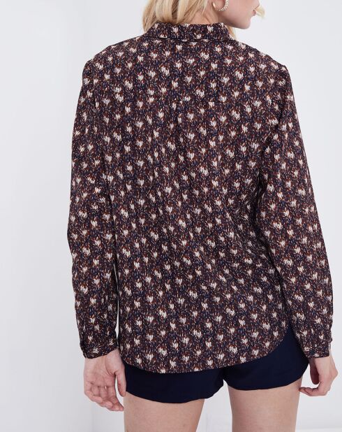 Chemise Rhubarbe imprimée coffee