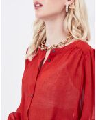 Chemise Jaque transparente rouge