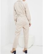 Combinaison Achillée effet suède beige