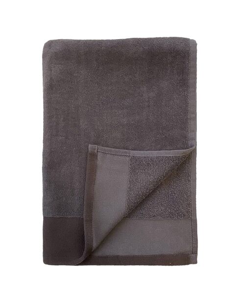 Serviette de bain en éponge velours Shady grise - 90x160 cm