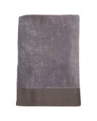 Serviette de bain en éponge velours Shady grise - 90x160 cm