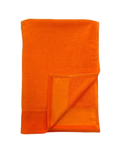 Shady Badetuch aus nektarinenfarbenem Samt, 90 x 160 cm