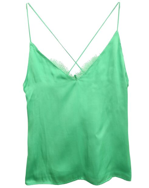 Caraco satiné Sarah vert fluo