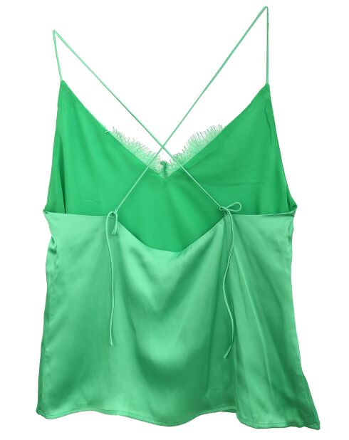 Caraco satiné Sarah vert fluo