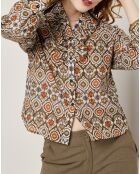 Chemise Lisa imprimée marron/multicolore