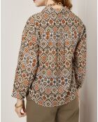 Chemise Lisa imprimée marron/multicolore