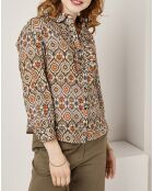 Chemise Lisa imprimée marron/multicolore