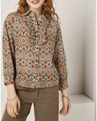 Chemise Lisa imprimée marron/multicolore