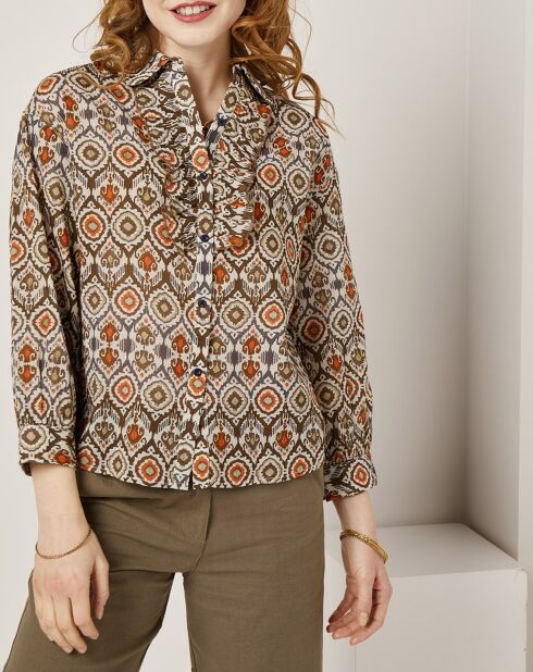 Chemise Lisa imprimée marron/multicolore