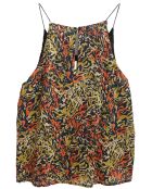 Top Capucine imprimé noir/multicolore