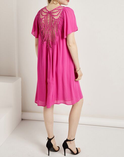 Robe Astana ajourée fushia
