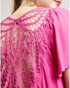 Robe Astana ajourée fushia
